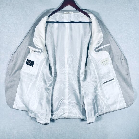 Suitsupply x Vitale Barberis Suit Mens 46R Gray Wool 2 Piece Blazer Pants 38x30 - Picture 5 of 16